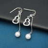 925 Sterling Silver Court Style Asymmetric Gourd Earrings Geometric Elegant Long Tassel Ear Stud And Ear Line
