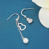 925 Sterling Silver Court Style Asymmetric Gourd Earrings Geometric Elegant Long Tassel Ear Stud And Ear Line