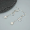 925 Sterling Silver Court Style Asymmetric Gourd Earrings Geometric Elegant Long Tassel Ear Stud And Ear Line
