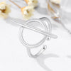 925 Sterling Silver Crown Geometric Circle Open Ring With Goldplated Finish Cute Adjustable Jewelry For Women
