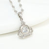 925 Sterling Silver Crown Pendant Necklace Electroplated Light Luxury Clavicle Chain For Women