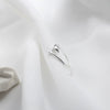 Sterling Silver Dolphin Adjustable Open Ring For Women Simple Cute Animal Design With Electroplated Finish