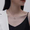 Sterling Silver Double Heart Necklace Unlimited Love Design