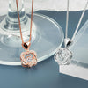 925 Sterling Silver Double Heart Pendant Necklace With Zircon Box Chain Electroplated Geometric Collarbone Necklace For Women