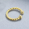 925 Sterling Silver Double Layer Twist Ear Cuff Geometric Electroplated Clip On Earring For Women Minimalist Ear Jewelry