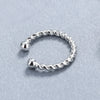 925 Sterling Silver Double Layer Twist Ear Cuff Geometric Electroplated Clip On Earring For Women Minimalist Ear Jewelry