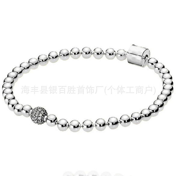 Sterling Silver Dragon Pattern Round Bead Bracelet With Classic Animal Motif And Fine Craftsmanship Unisex Jewelry Gift