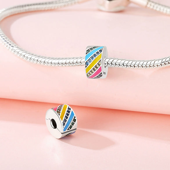 925 Sterling Silver Dripping Oil Style Diy Jewelry Bracelet Necklace Accessories Charm Bead