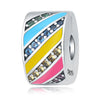 925 Sterling Silver Dripping Oil Style Diy Jewelry Bracelet Necklace Accessories Charm Bead