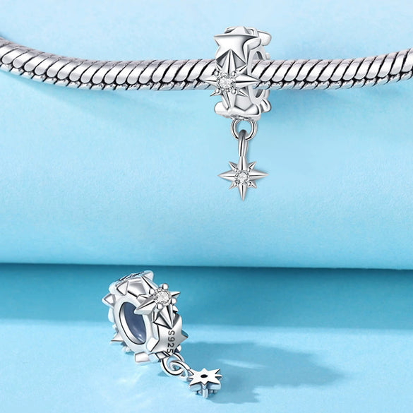 925 Sterling Silver Dripping Oil Style Diy Jewelry Bracelet Necklace Accessories Charm Bead