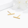 Sterling Silver Drop Earrings With Electroplated Finish Geometric Fairy Style Ear Studs For Women And Men