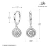 Sterling Silver Ear Buckle Wheel Design Electroplated Women's Earrings