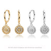 Sterling Silver Ear Buckle Wheel Design Electroplated Women's Earrings