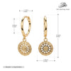 Sterling Silver Ear Buckle Wheel Design Electroplated Women's Earrings