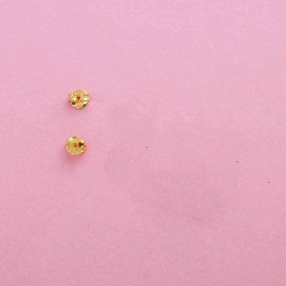 Sterling Silver 925 Ear Cap Ear Plug Ear Buckle Earrings Accessories 14K Gold Electroplated