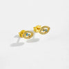Sterling Silver 925 Earrings Electroplated Platinum 18K Gold Devil's Eye Minimalist Women's Ear Accessories