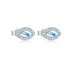 Sterling Silver 925 Earrings Electroplated Platinum 18K Gold Devil's Eye Minimalist Women's Ear Accessories