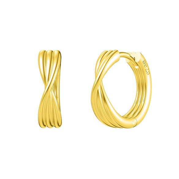 Sterling Silver 925 Earrings Goldplated Rose Gold Rhodium Electroplated Geometric Style Jewelry Batch