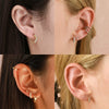 Sterling Silver 925 Earrings Goldplated Rose Gold Rhodium Electroplated Geometric Style Jewelry Batch