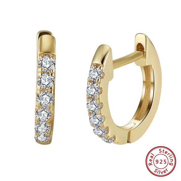 Sterling Silver 925 Earrings Goldplated Rose Gold Rhodium Electroplated Geometric Style Jewelry Batch