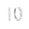 925 Sterling Silver Earrings With Natural Opal And Microencrusted Zircon Seiko Crafted