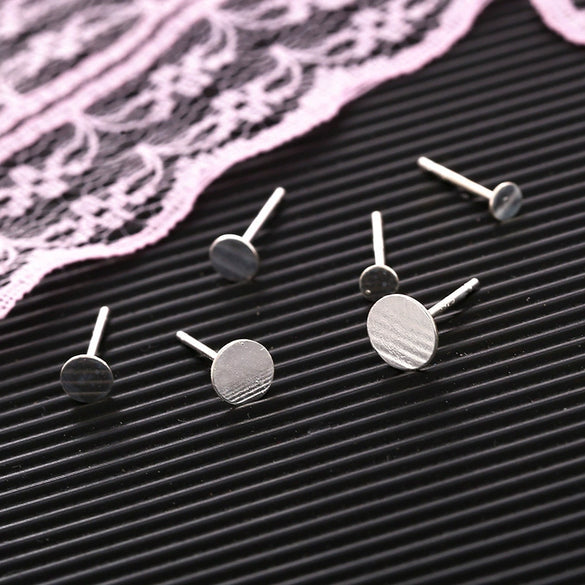 Sterling Silver Earrings With Pendant 18K Gold Plated Diy Silver Accessories