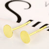 Sterling Silver Earrings With Pendant 18K Gold Plated Diy Silver Accessories