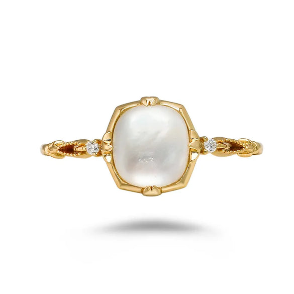 Sterling Silver Elegant Inlay Square Rings