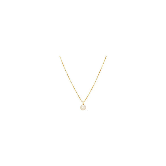 Sterling Silver Elegant Inlay Water Droplets Pearl Pendant Necklace