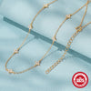 Sterling Silver Flower Geometric Electroplated Collarbone Necklace