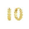 925 Sterling Silver Flower Pattern Fashion Exquisite Single Earrings With Leaves And Plain Ring Ear Buckle Seiko Crafted
