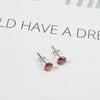 Sterling Silver Four Claw Diamond Zircon Stud Earrings With Geometric Design Sweet Jewelry For Women And Men Wholesale