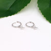 Sterling Silver Four Corner Star Niche Style Earrings
