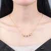 925 Sterling Silver Four Leaf Clover And Heart Pendant Necklace With Cross Chain Electroplated Light Luxury Clavicle Chain For Women