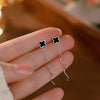 925 Sterling Silver Four Leaf Clover Flower Earrings For Women Simple Elegant Wave Design Fashion Earrings