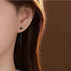 925 Sterling Silver Four Leaf Clover Flower Earrings For Women Simple Elegant Wave Design Fashion Earrings