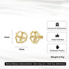 Sterling Silver Fourleaf Clover Geometric Electroplated Women's Earrings