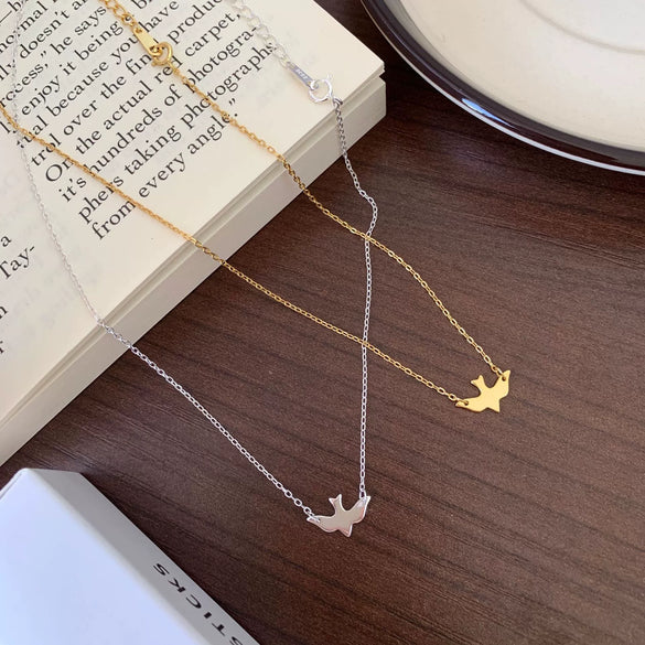 Sterling Silver Free Bird Choker Necklace