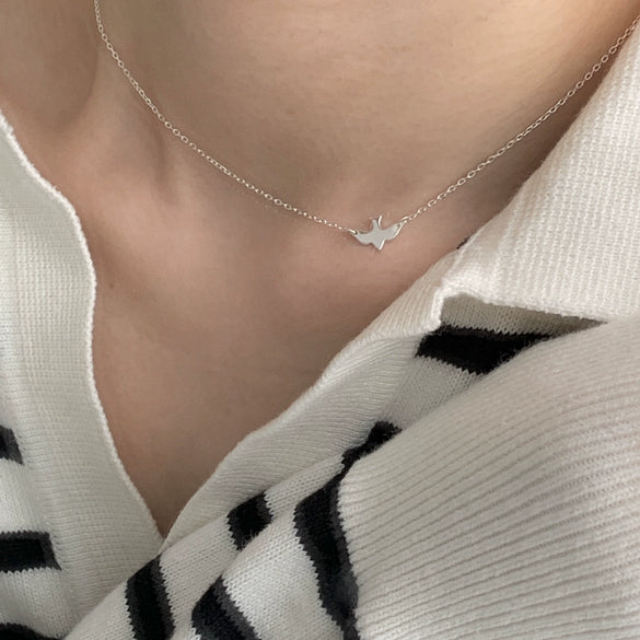 Sterling Silver Free Bird Choker Necklace