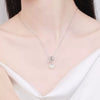 925 Sterling Silver Freshwater Pearl And Moissanite Necklace For Women With Cross Chain Electroplated Floral Constellation Style