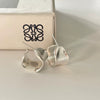 Sterling Silver Frosted Curved Microinlay Earrings Jewelry Minimalist