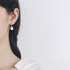 925 Sterling Silver Geometric Baroque Irregular Freshwater Pearl Earrings For Women Electroplated Fashion Jewelry