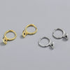 Sterling Silver Geometric Blue Eye Earrings Retro Electroplated Ear Buckle Style Fashion Jewelry For Women
