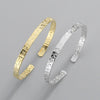 925 Sterling Silver Geometric Bracelet For Women With Irregular Convex Gold Foil Pattern Electroplated Natural Style Jewelry