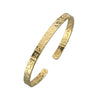 925 Sterling Silver Geometric Bracelet For Women With Irregular Convex Gold Foil Pattern Electroplated Natural Style Jewelry