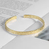 925 Sterling Silver Geometric Bracelet For Women With Irregular Convex Gold Foil Pattern Electroplated Natural Style Jewelry