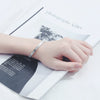 925 Sterling Silver Geometric Bracelet For Women With Irregular Convex Gold Foil Pattern Electroplated Natural Style Jewelry