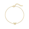 925 Sterling Silver Geometric Butterfly Zircon Encrusted All Match Anklet For Women