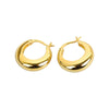 Sterling Silver Geometric Circle Earrings Elegant Minimalist Electroplated Light Luxury Stud Earrings For Women
