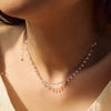 Sterling Silver 925 Geometric Clavicle Chain Necklace For Women Electroplated